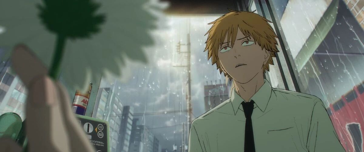 Denji em sua forma humana antes de ativar o gatilho do Chainsaw Man