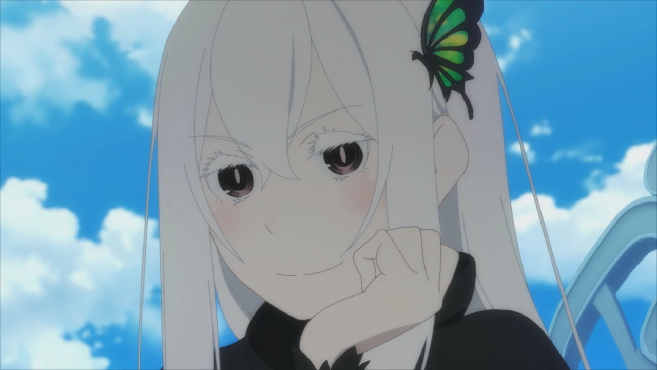 Echidna durante a reunião das bruxas em Re:Zero