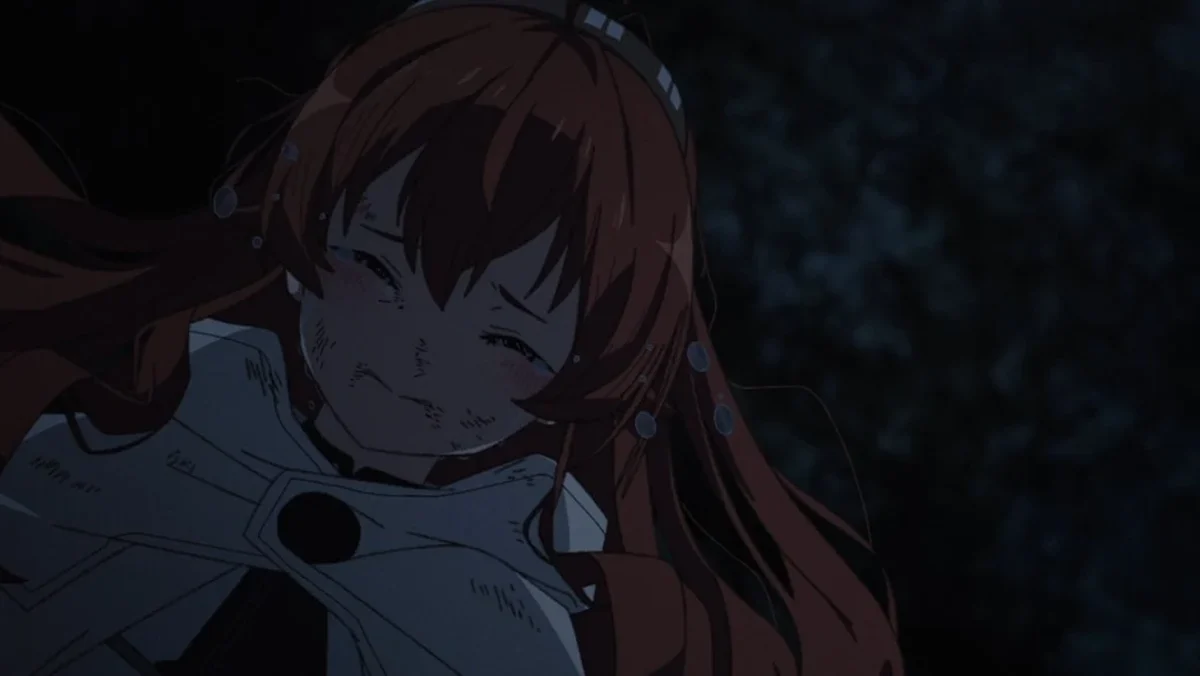 Eris abalada após o confronto com Orsted em Mushoku Tensei