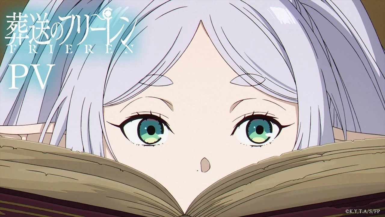 Frieren em um frame promocional do anime Frieren e a Jornada para o Além