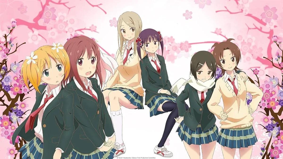 Haruka, Yuu e as amigas em Sakura Trick