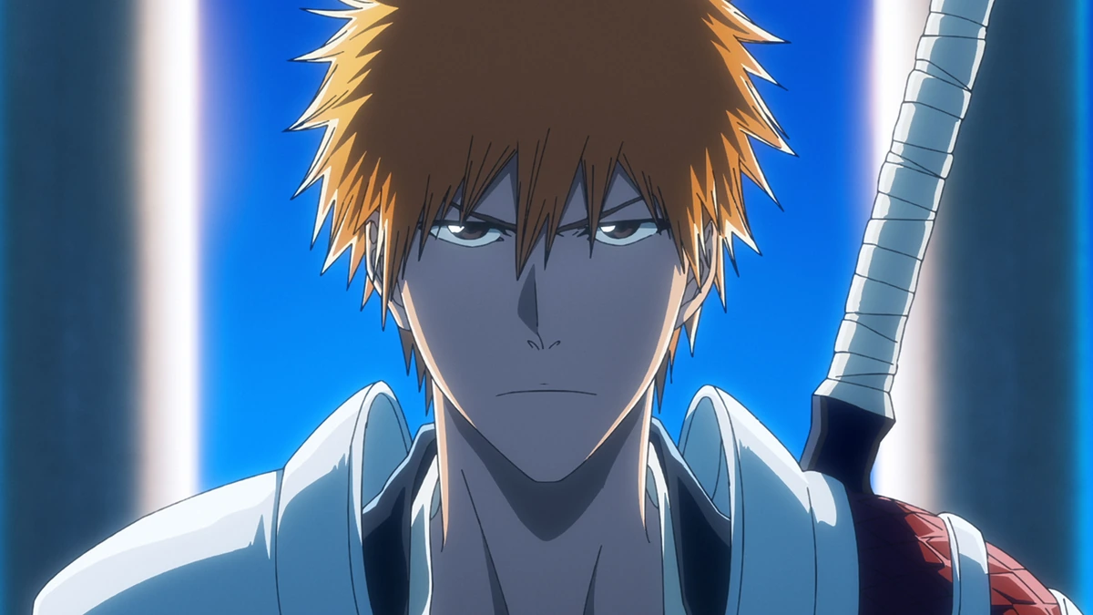 Ichigo após aceitar sua origem e empunhar seus dois Zangetsu