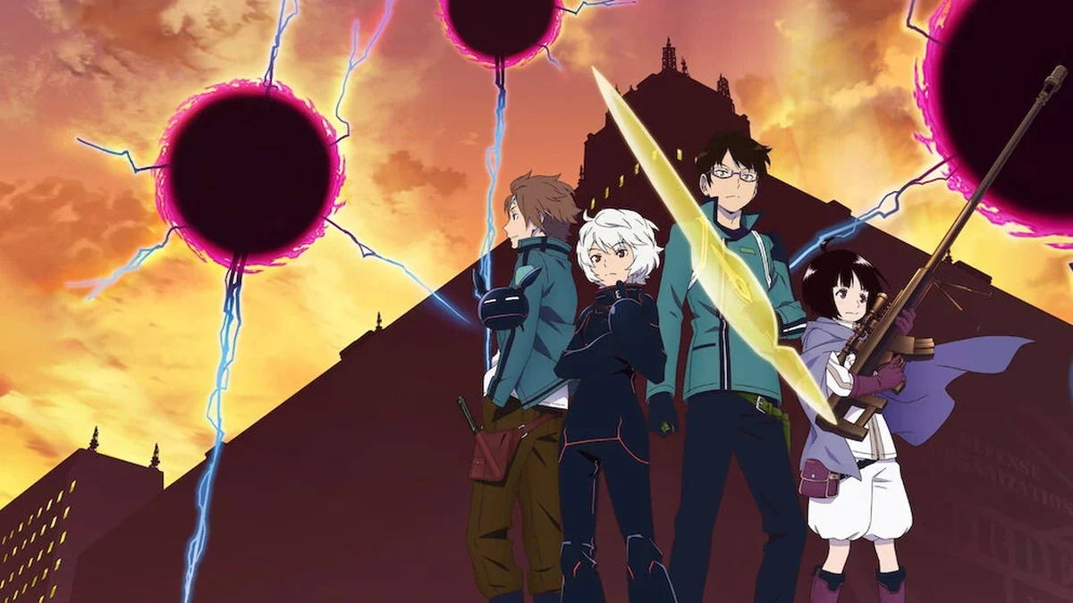 Integrantes de Tamakoma-2 reunidos em World Trigger