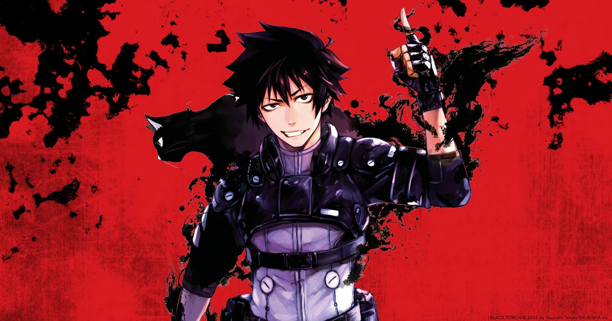 Jiro Azuma with Rago in official Black Torch artwork