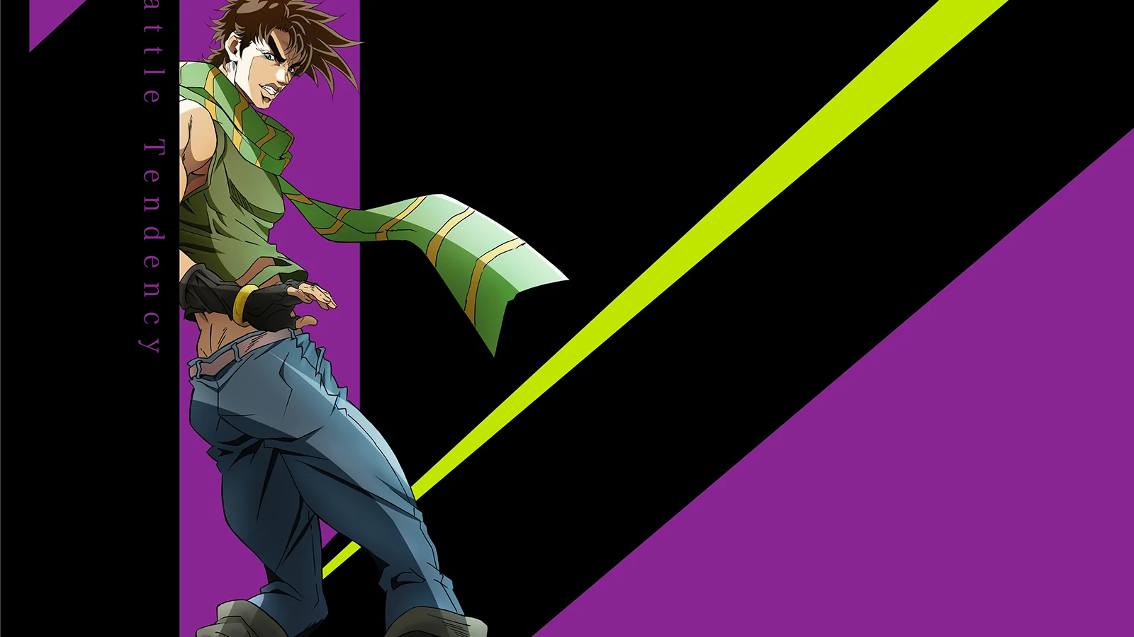 Joseph Joestar durante Battle Tendency, parte de JoJo centrada no treinamento de Hamon
