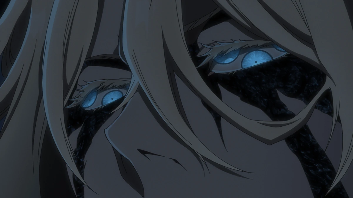 Jugram Haschwalth com múltiplas pupilas ao usar o Todo-Poderoso em Bleach