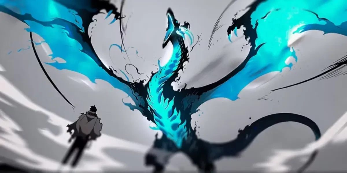 Kaisel voando em sua forma de wyvern sombria