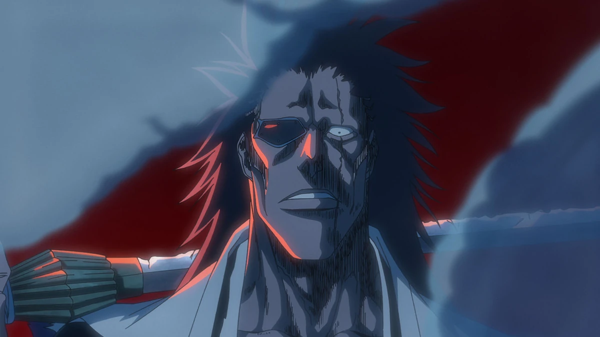 Kenpachi Zaraki ferido durante Thousand-Year Blood War