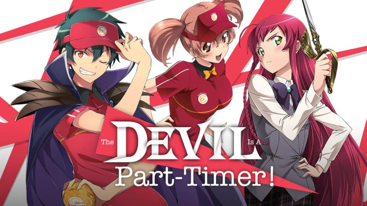 Maou and the cast in The Devil Is a Part-Timer season two Studio 3Hz look