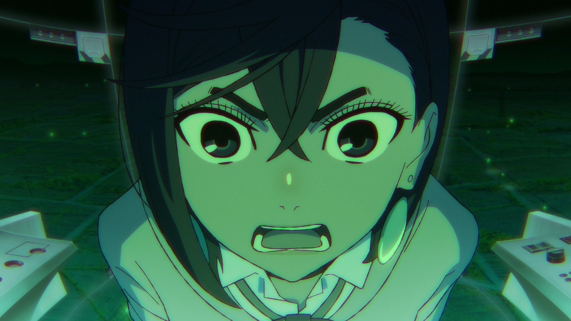 Momo controlling the robot during Dandadan Episode 24