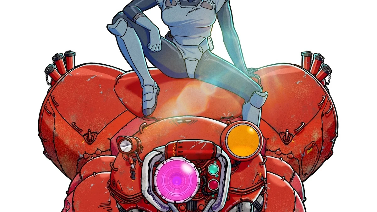 Motoko Kusanagi sobre um Fuchikoma em visual oficial de Ghost in the Shell de 2026