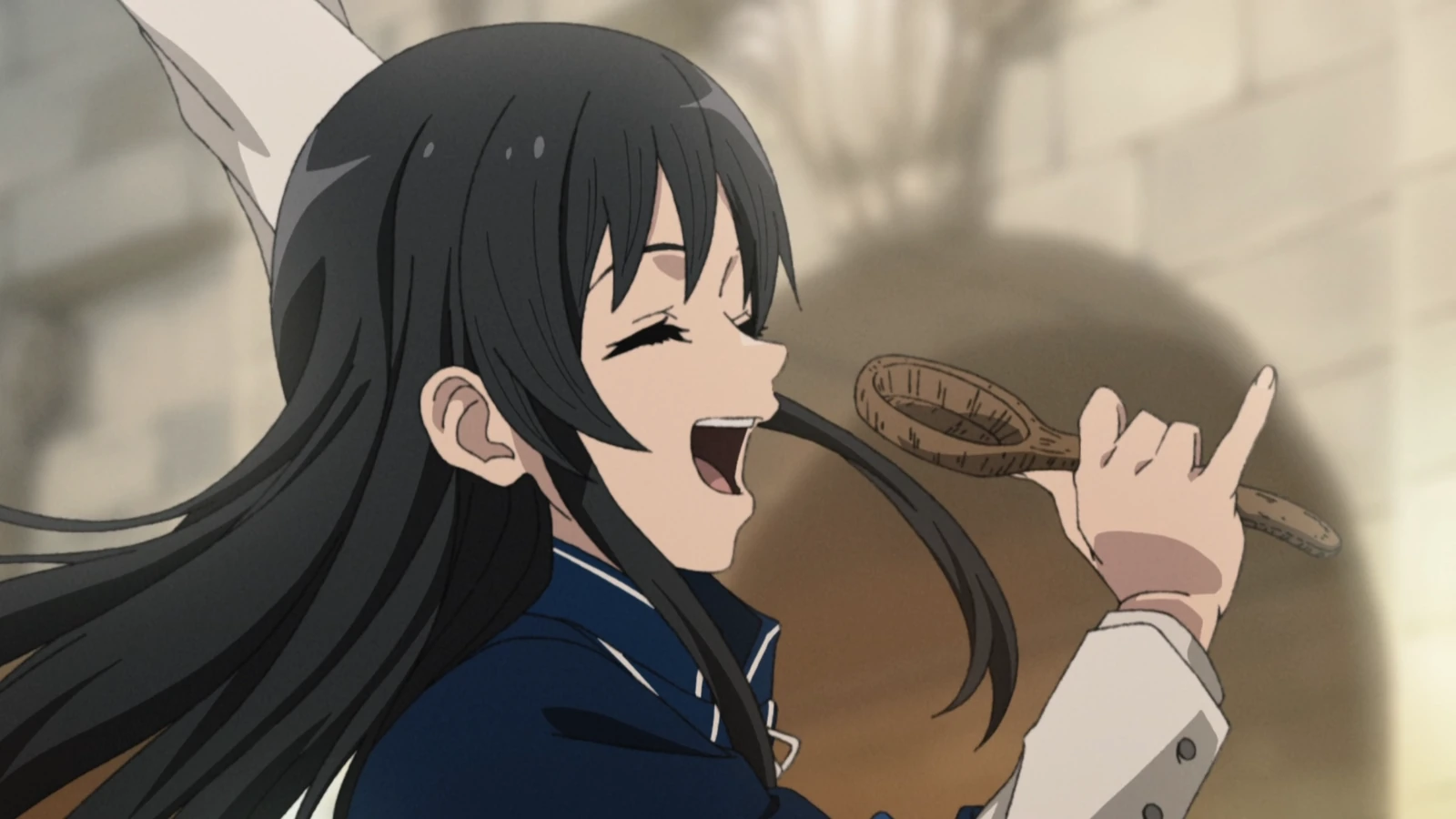 Nanahoshi Shizuka in a scene from the Mushoku Tensei anime