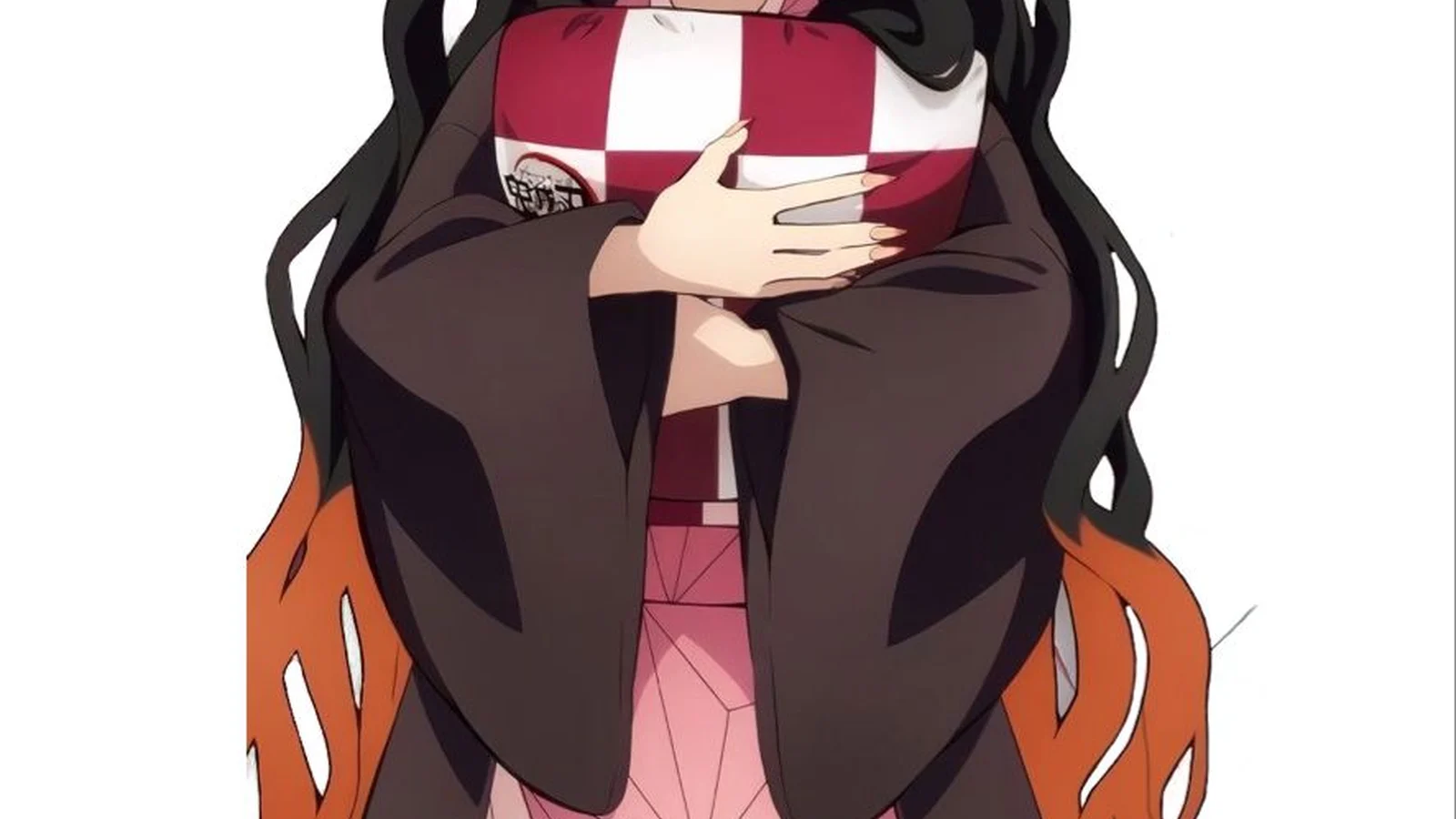 Nezuko Kamado em arte oficial de Demon Slayer com referência à caixa de madeira