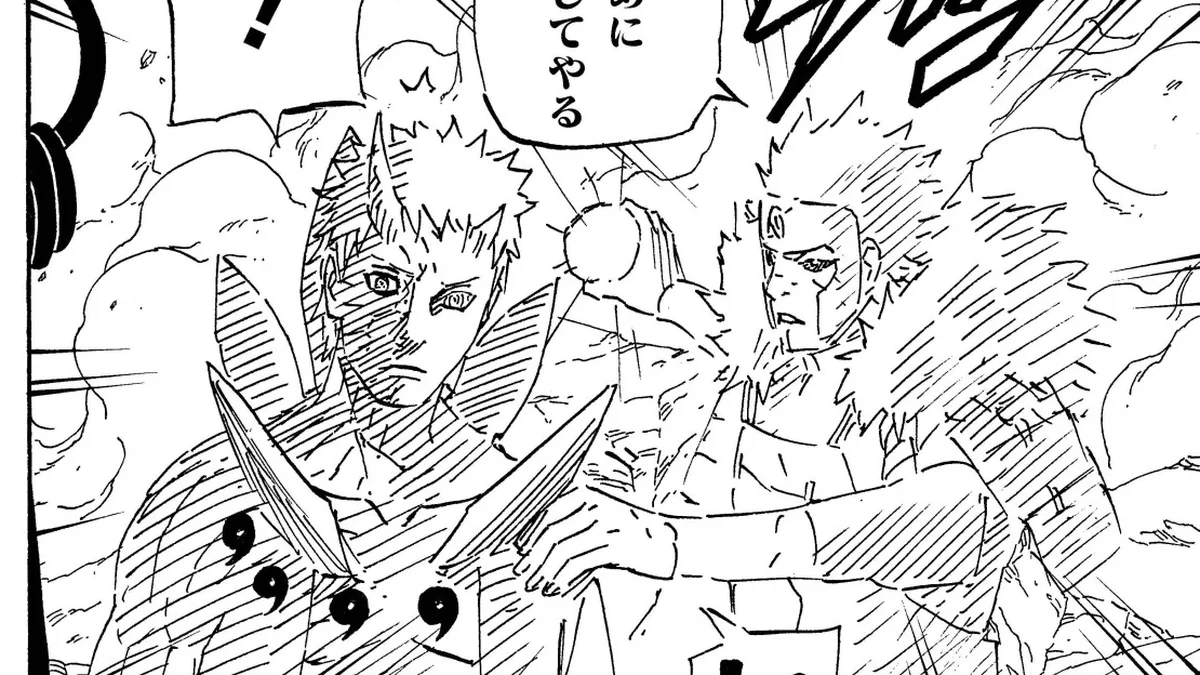 Obito e Tobirama durante a Quarta Grande Guerra Ninja