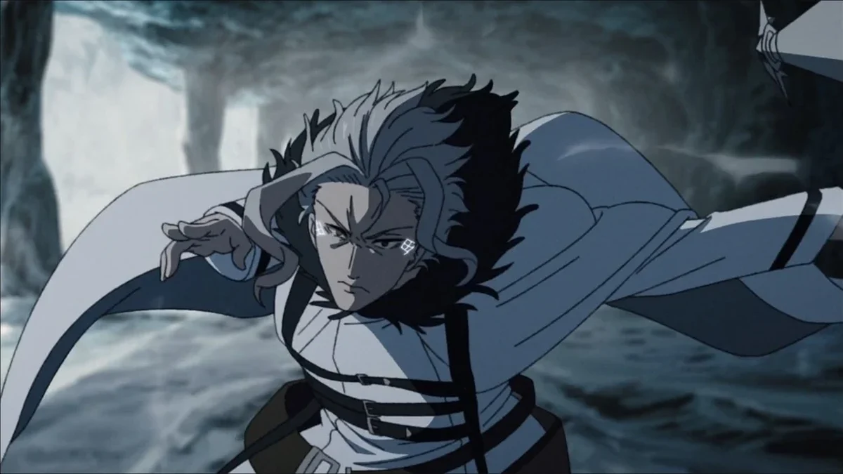 Orsted avançando durante o confronto com Rudeus em Mushoku Tensei