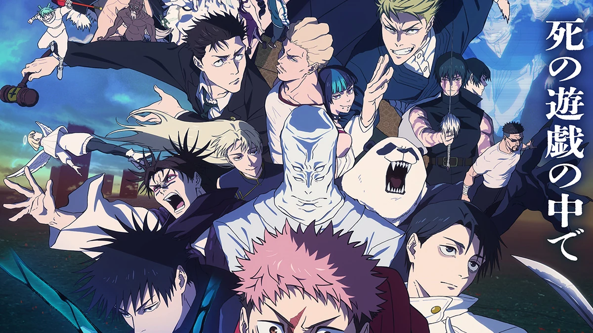 Personagens de Jujutsu Kaisen reunidos na arte oficial de Culling Game Part 1