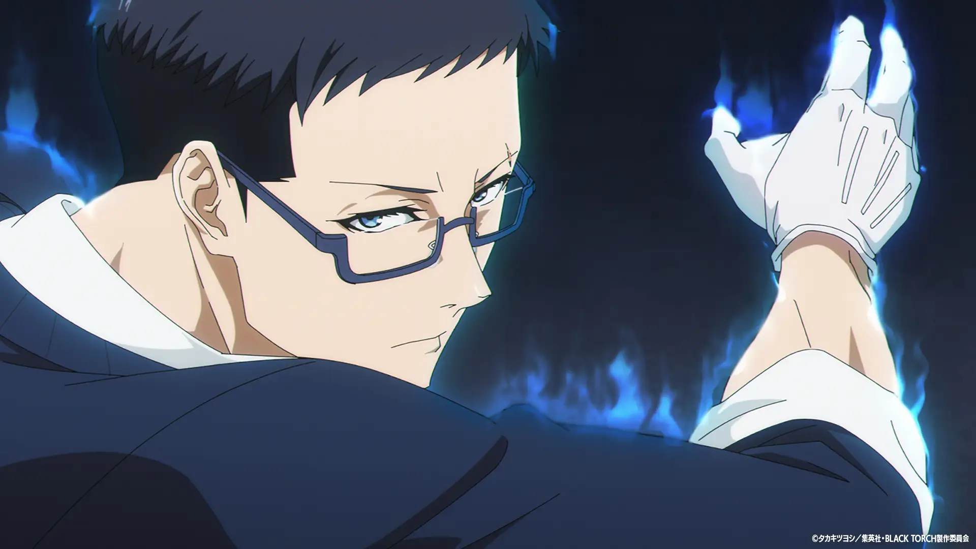 Reiji Kirihara prepara su espada durante el duelo con Jiro en el episodio 4 de Black Torch