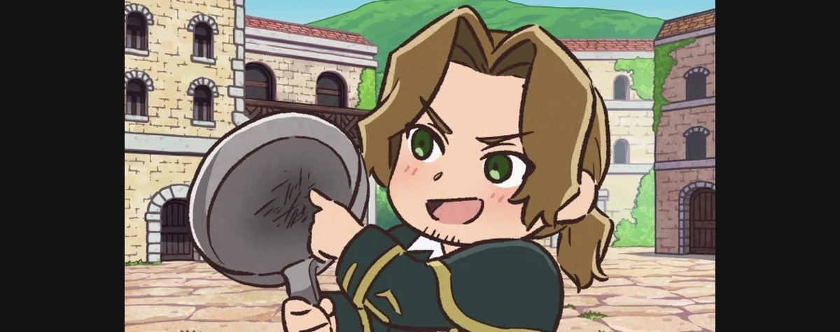 Sein in a mini-anime scene related to the spell that enables extremely fast fluent speech