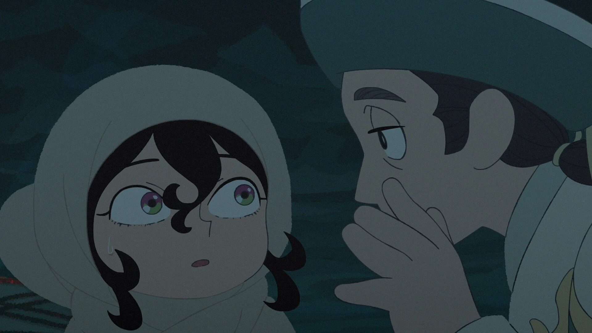 Sitara y Shira conversando durante los acontecimientos del episodio 3 de Jaadugar