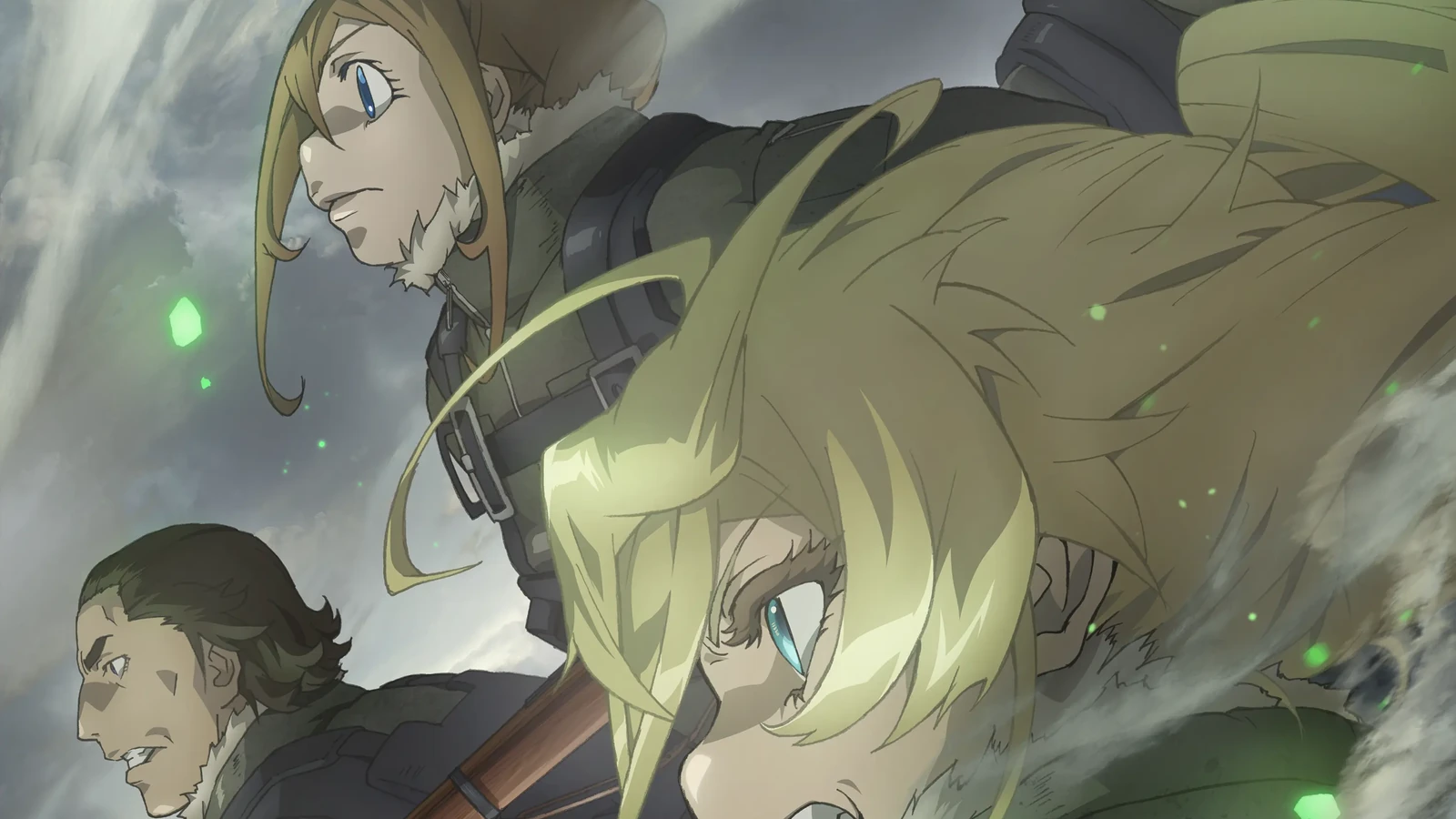 Tanya Degurechaff e integrantes do batalhão avançando em arte oficial da segunda temporada