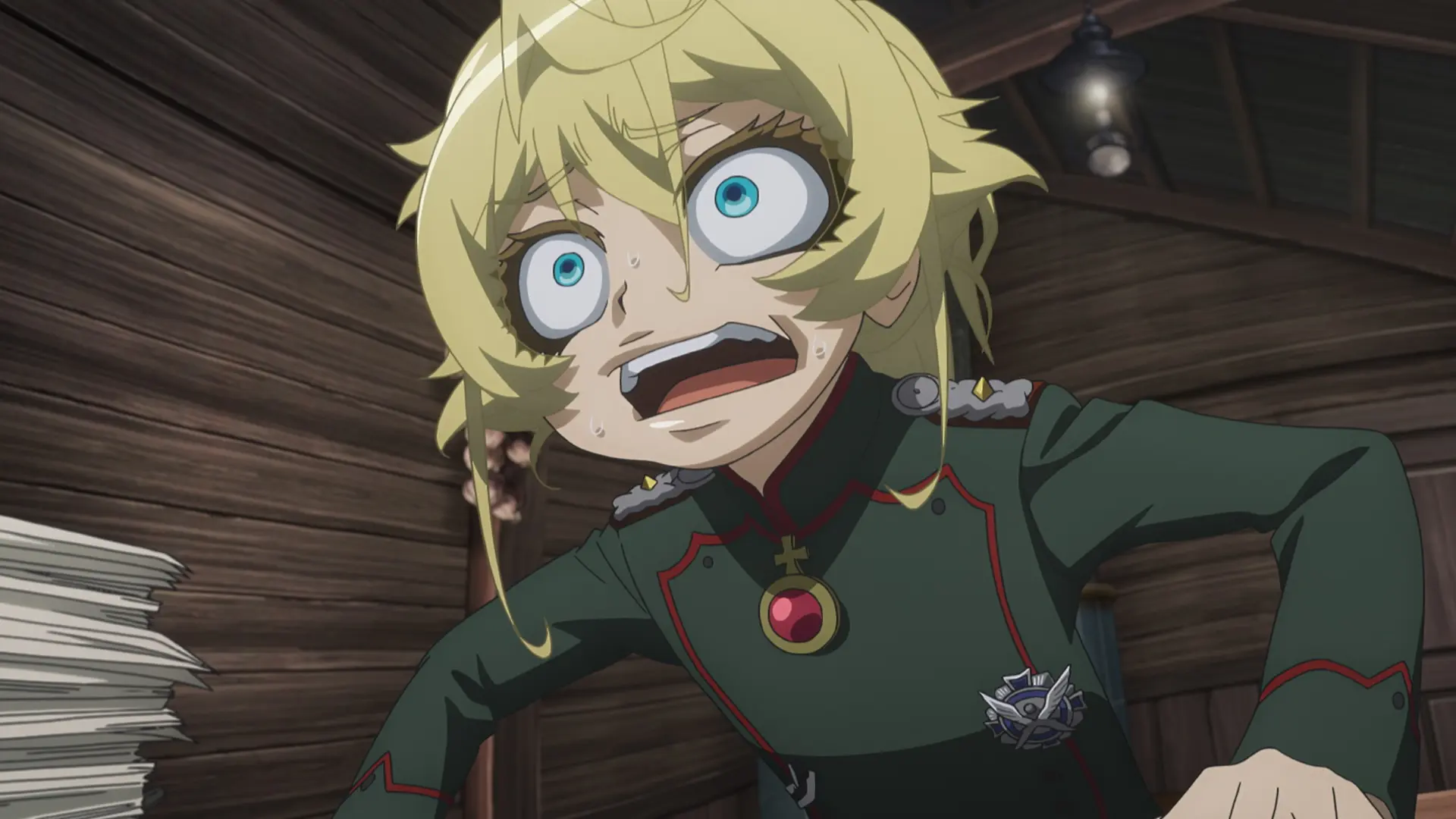 Tanya reage ao agravamento da guerra durante Youjo Senki II