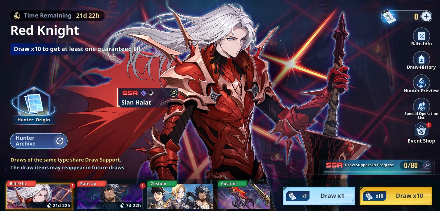 Tela oficial da chegada de Sian Halat como personagem jogável em Solo Leveling ARISE