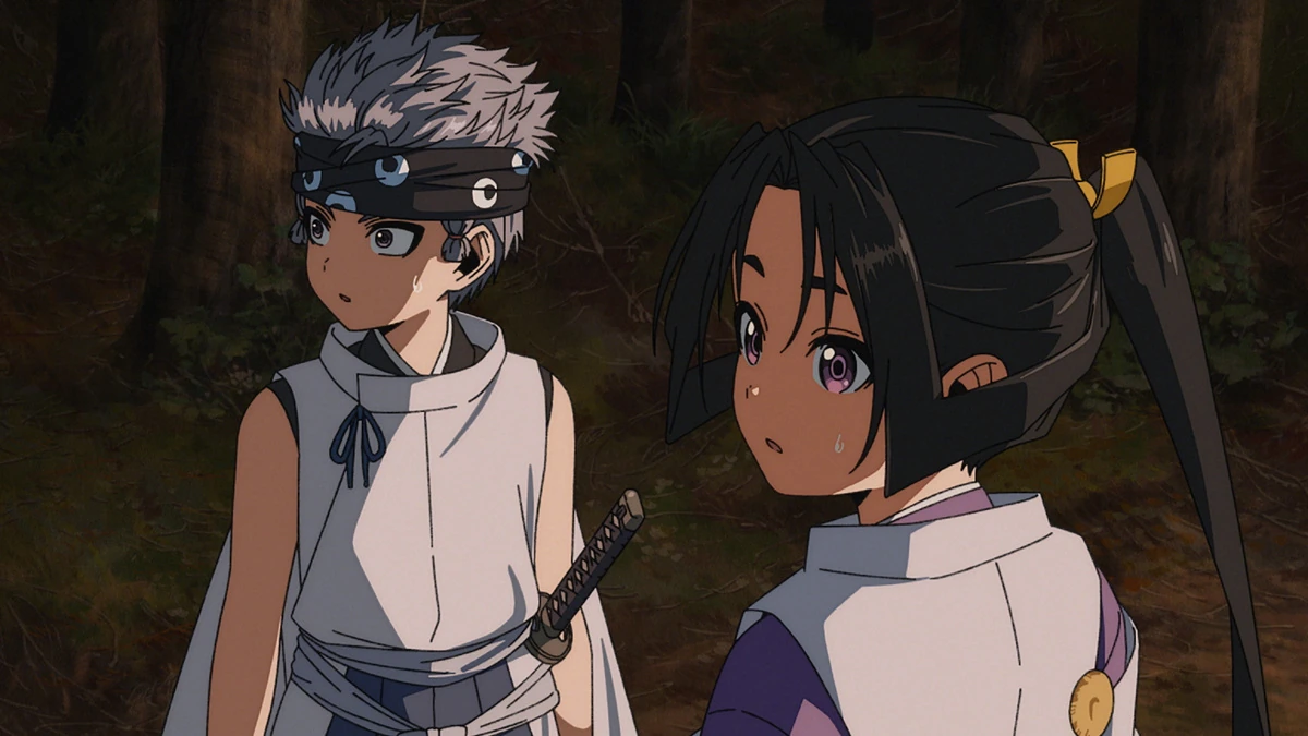 Tokiyuki durante a retirada em que sua habilidade passa a servir ao grupo inteiro