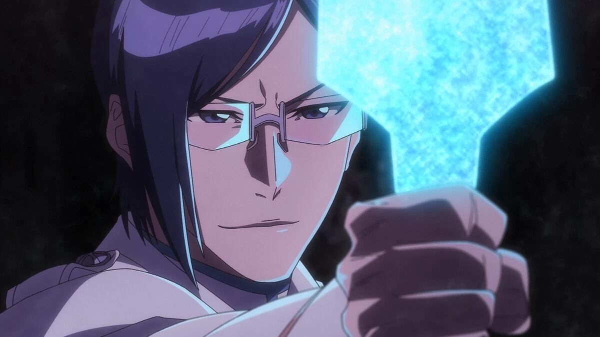 Uryu Ishida empunhando um arco de energia em Bleach: Thousand-Year Blood War
