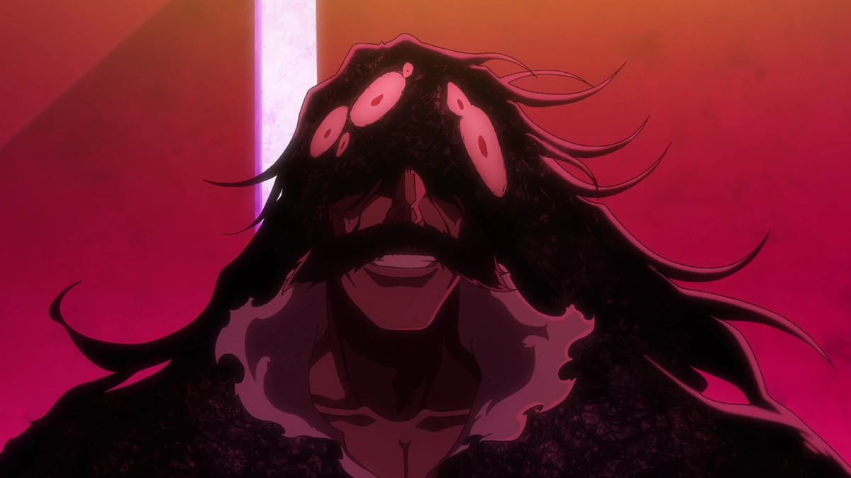 Yhwach envolvido pelo poder do Rei das Almas durante o confronto final