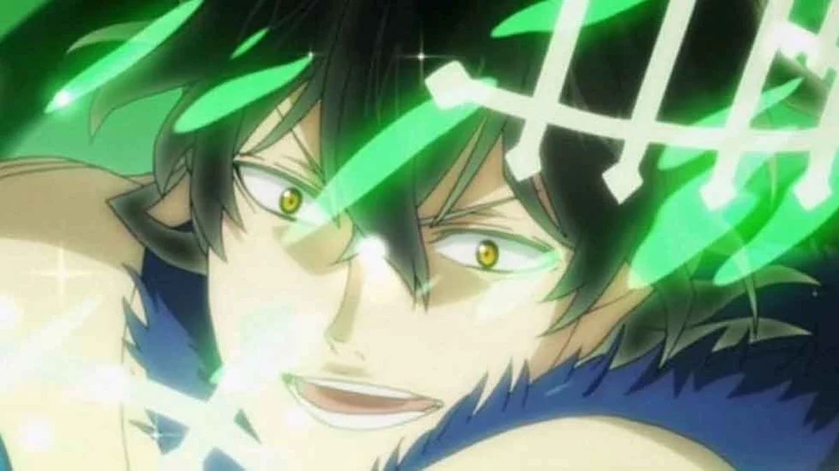 Yuno usando Magia de Viento y Spirit Dive en el anime de Black Clover