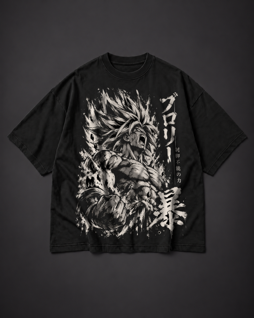 Camiseta Oversized Broly Rage