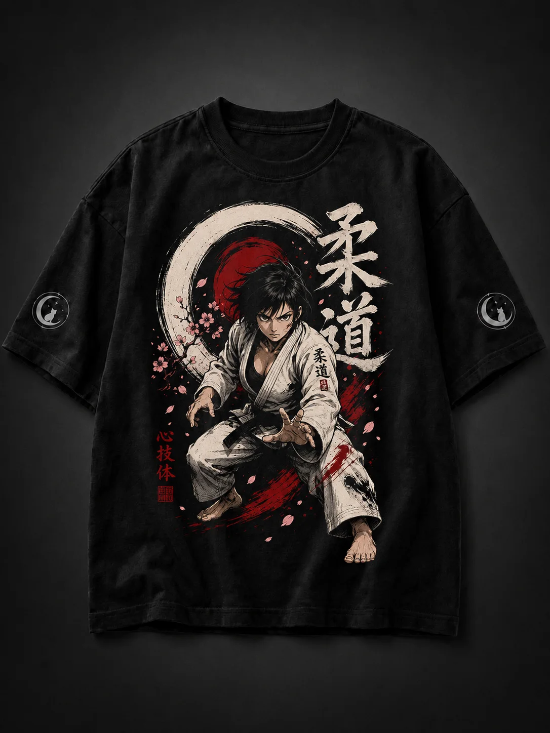 Camiseta Oversized Judo Red Moon