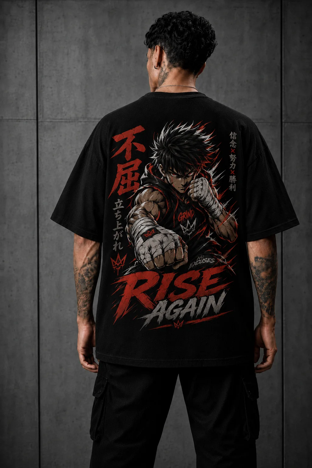 Camiseta Oversized Rise Again