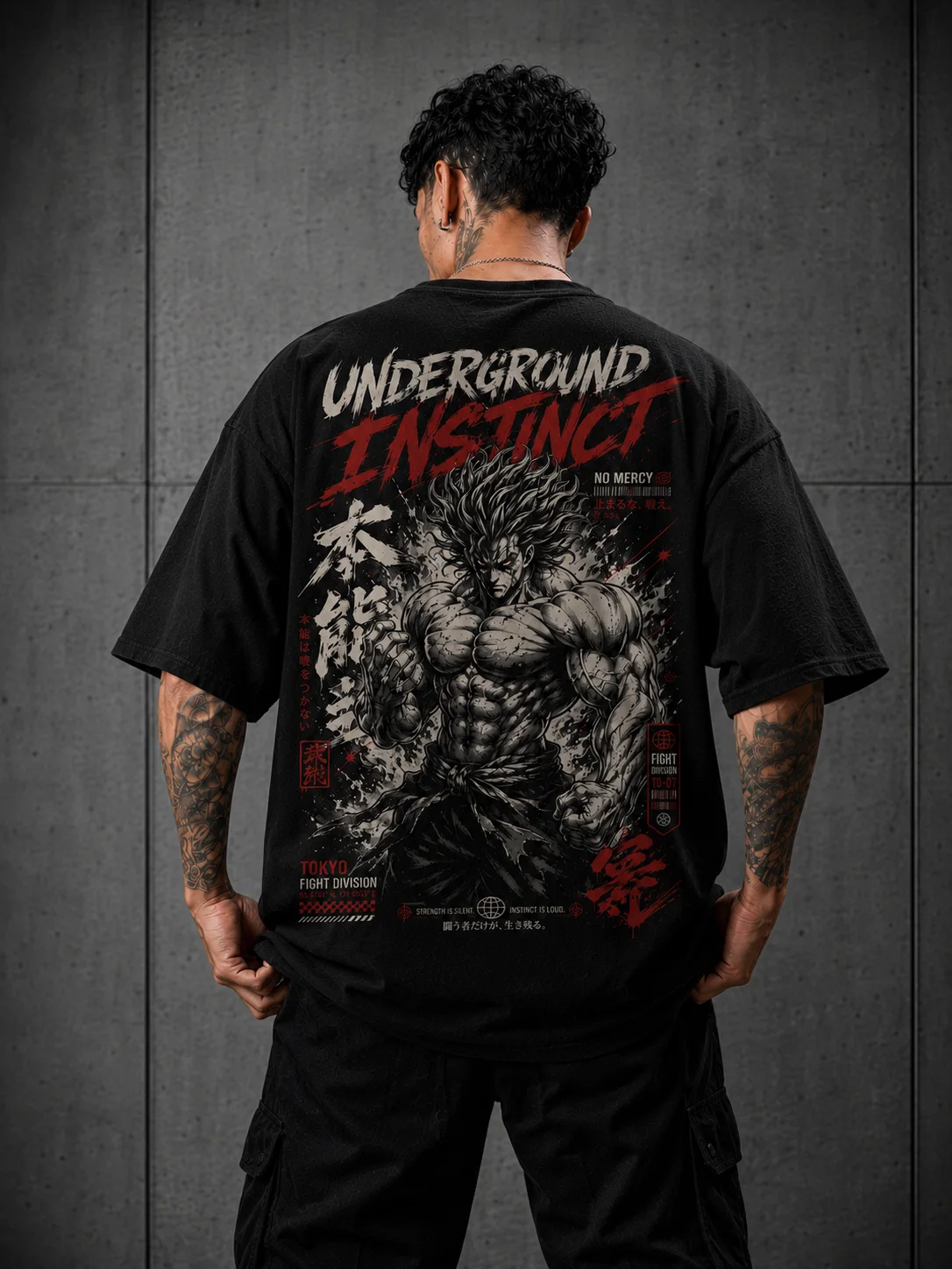 Camiseta Oversized Underground Instinct
