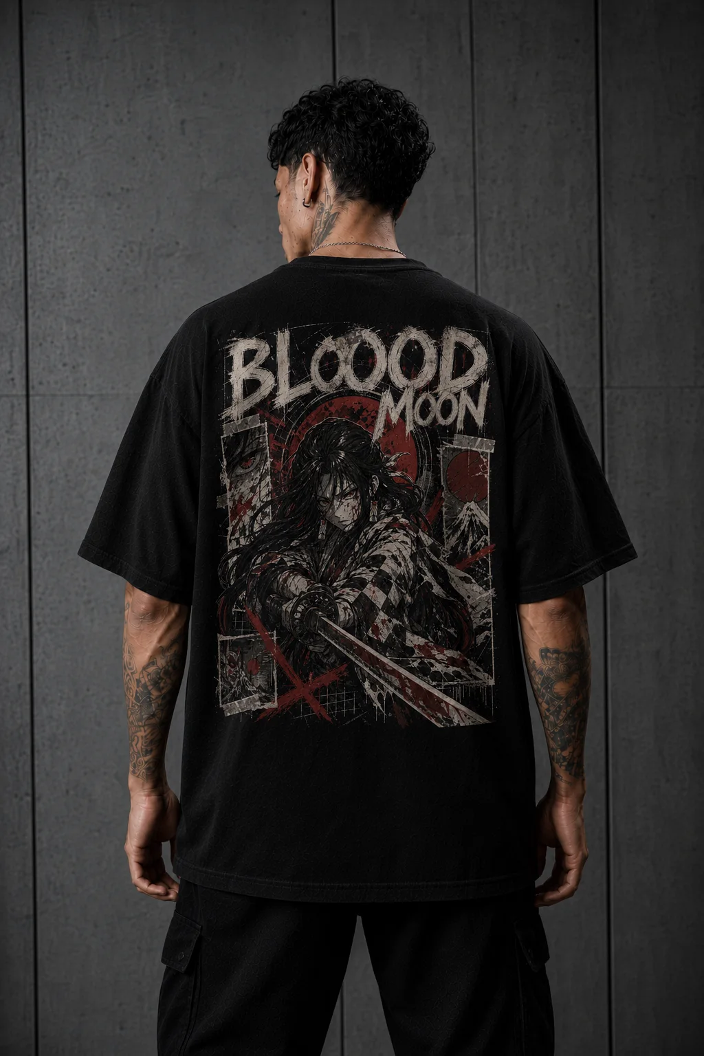 Camiseta Oversized Blood Moon