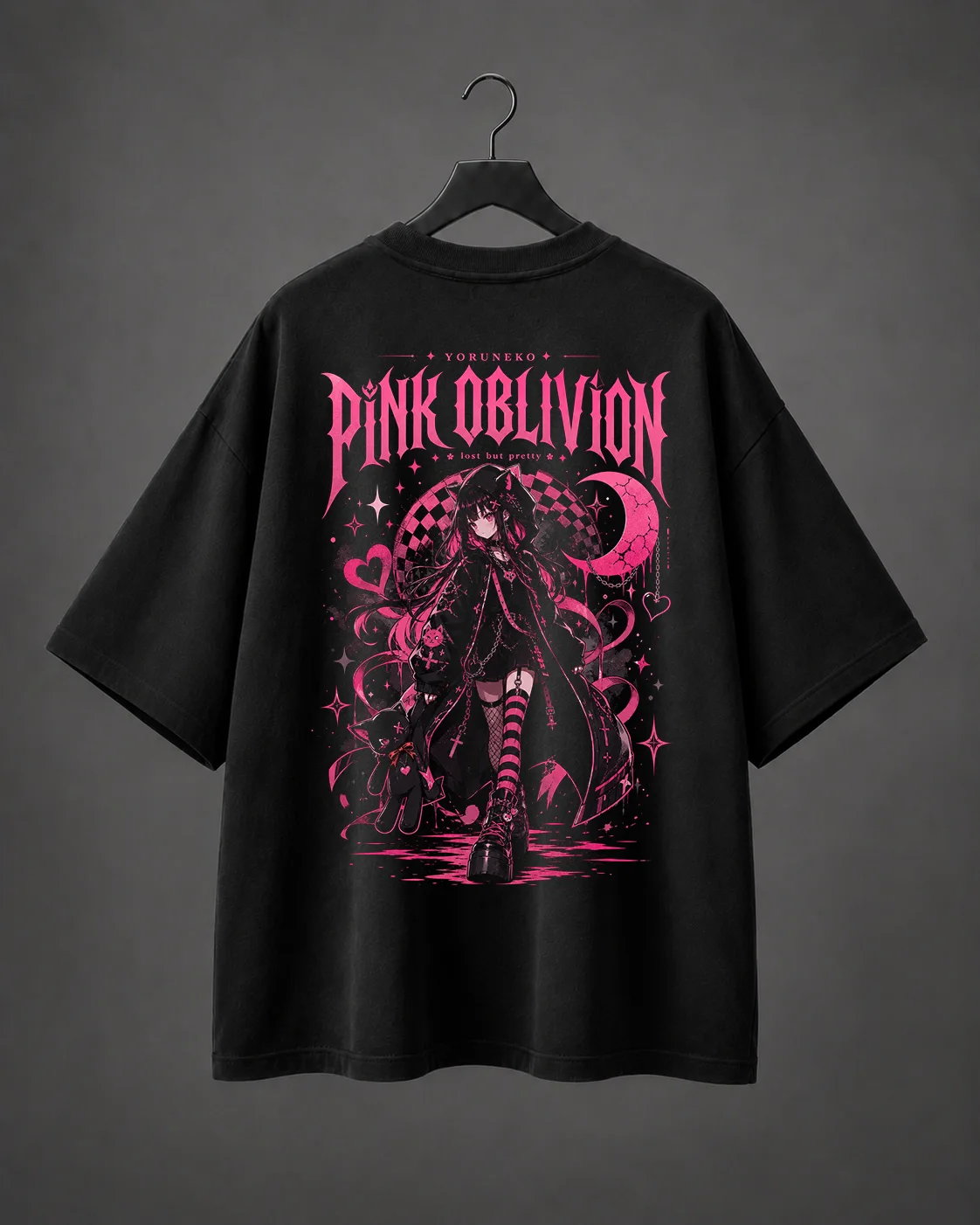 Camiseta Oversized Pink Oblivion