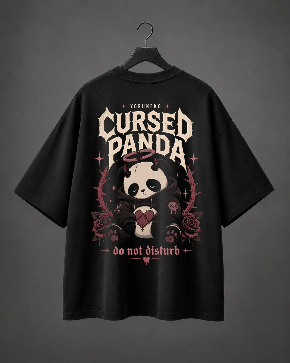Camiseta Oversized Cursed Panda