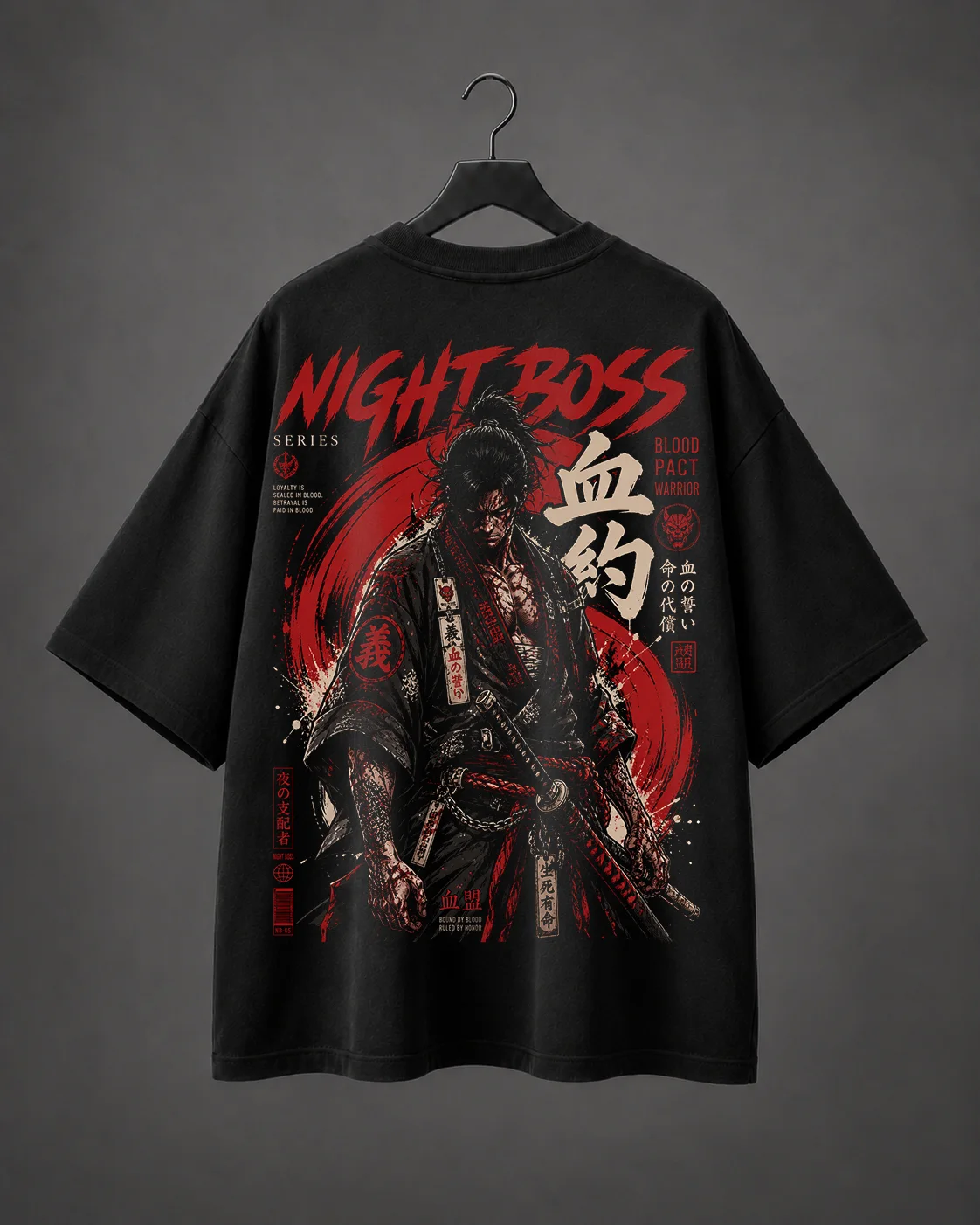 Camiseta Oversized Night Boss