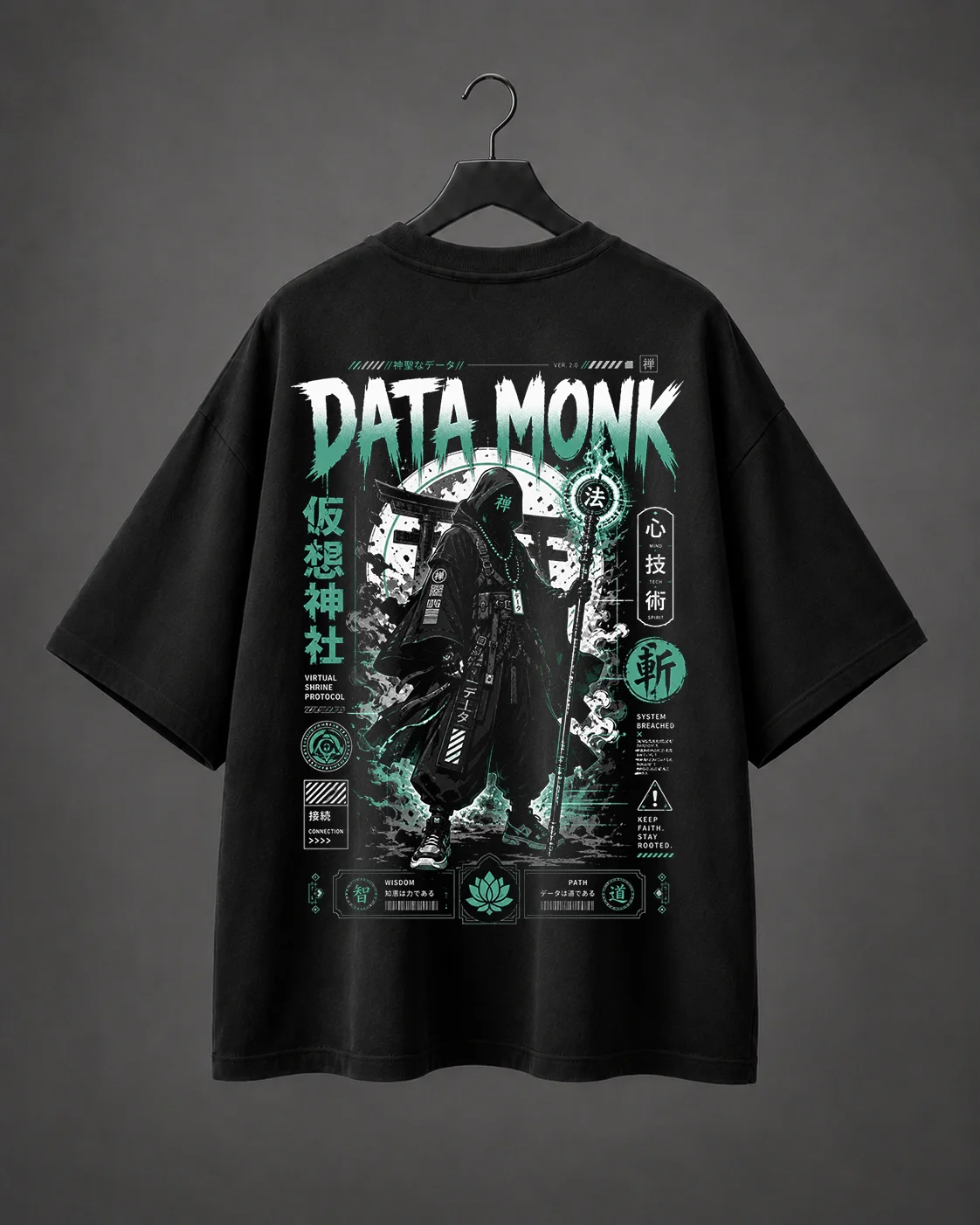 Camiseta Oversized Data Monk