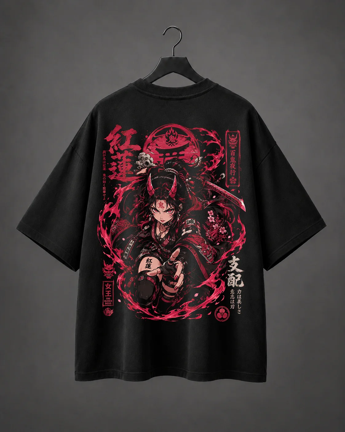 Camiseta Oversized Crimson Shrine