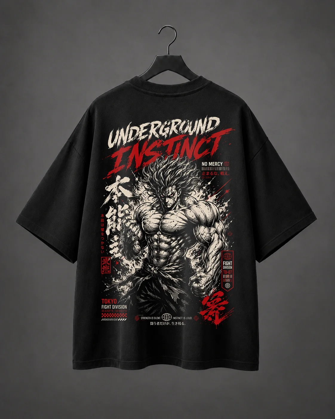 Camiseta Oversized Underground Instinct