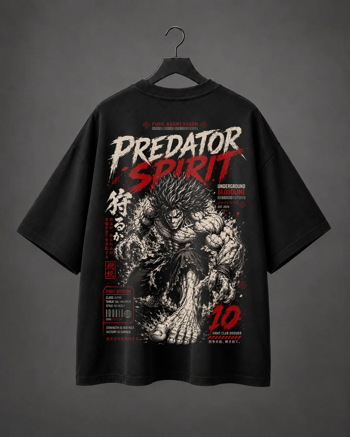 Camiseta Oversized Predator Spirit