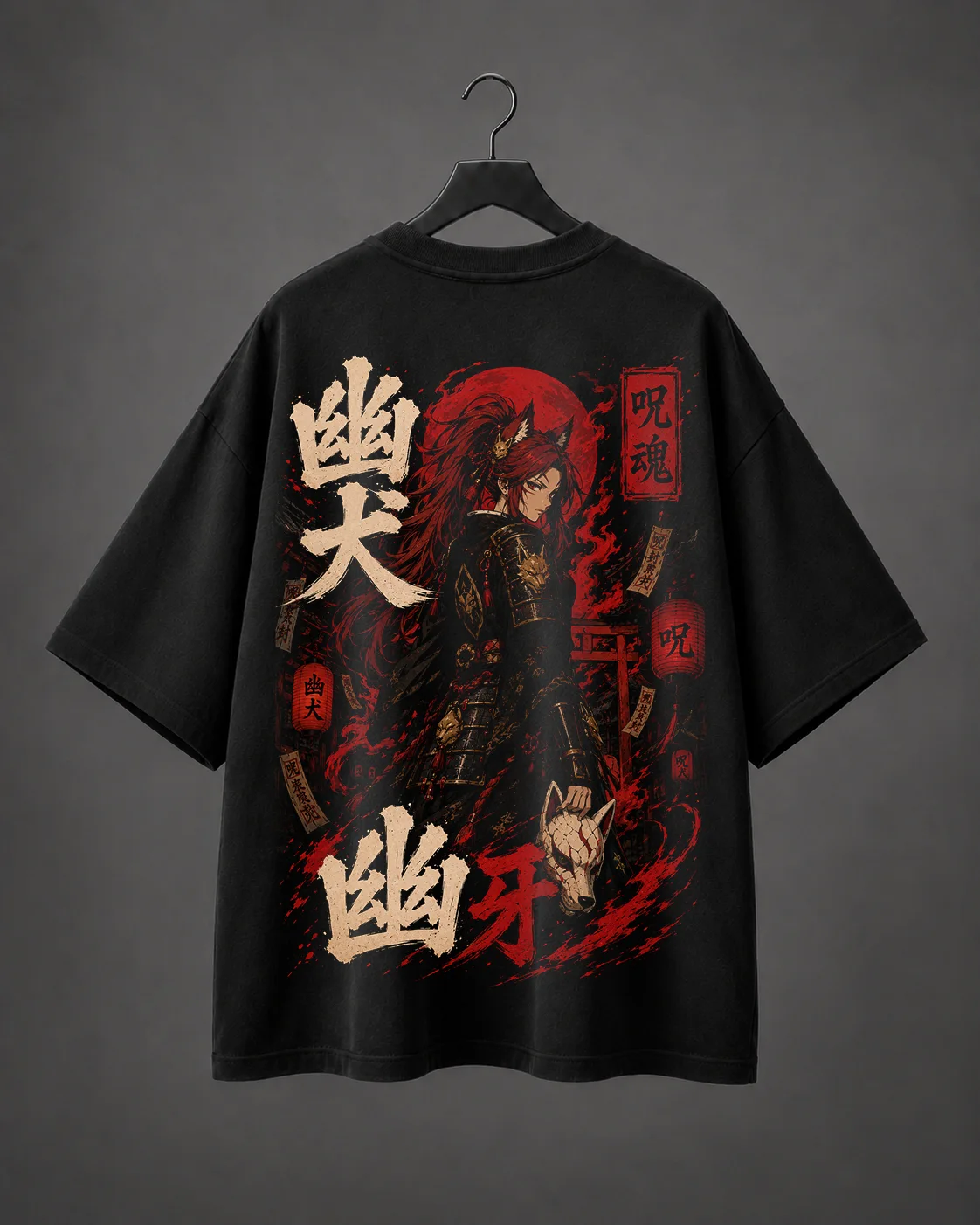 Camiseta Oversized Cursed Kitsune