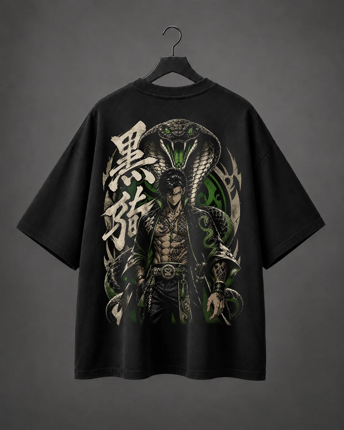 Camiseta Oversized Black Serpent
