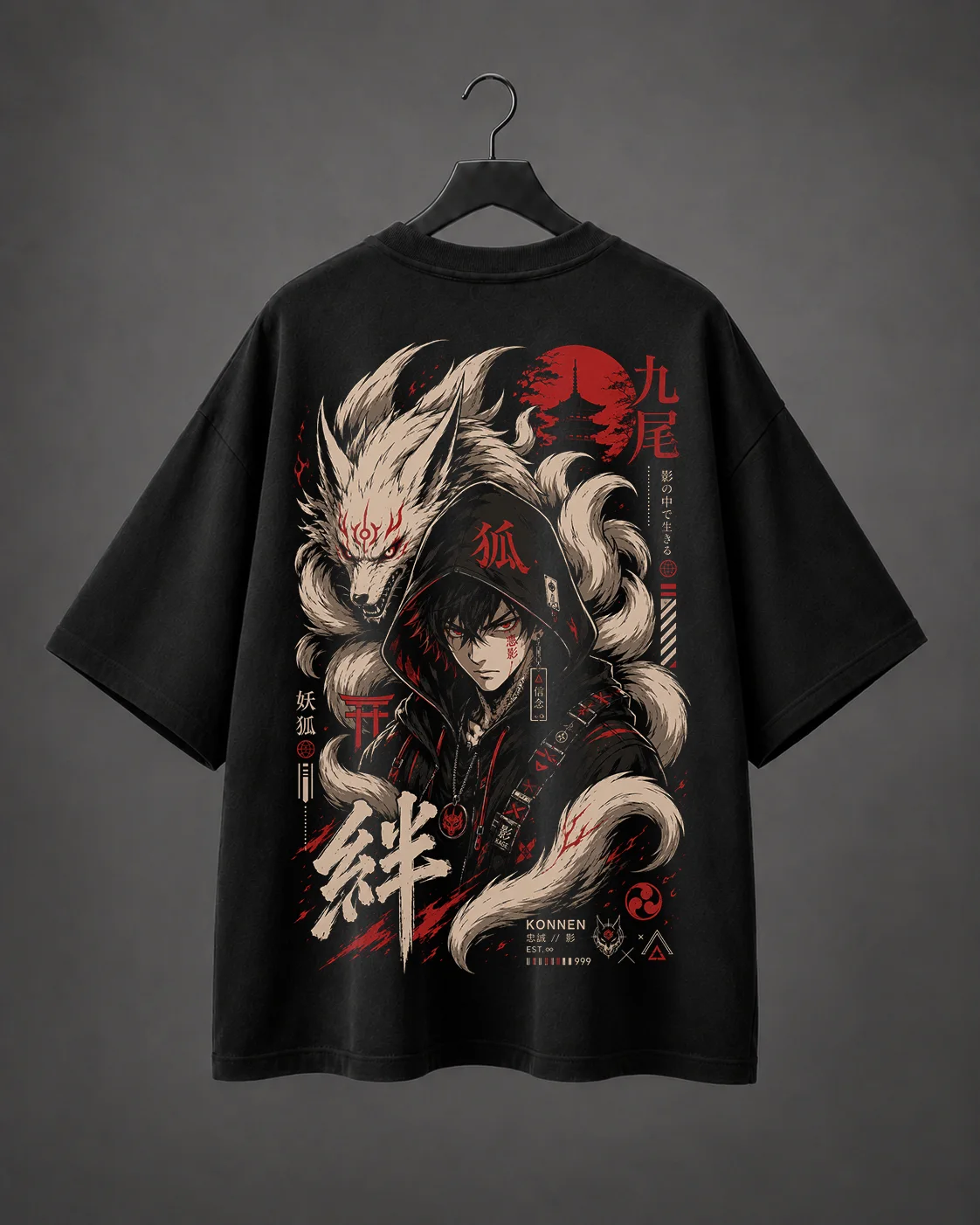 Camiseta Oversized Nine-Tail Bond