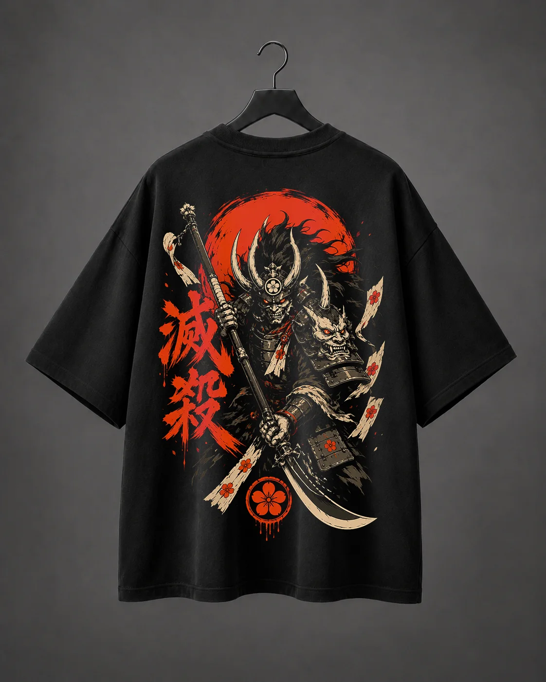 Camiseta Oversized Crimson Shogun