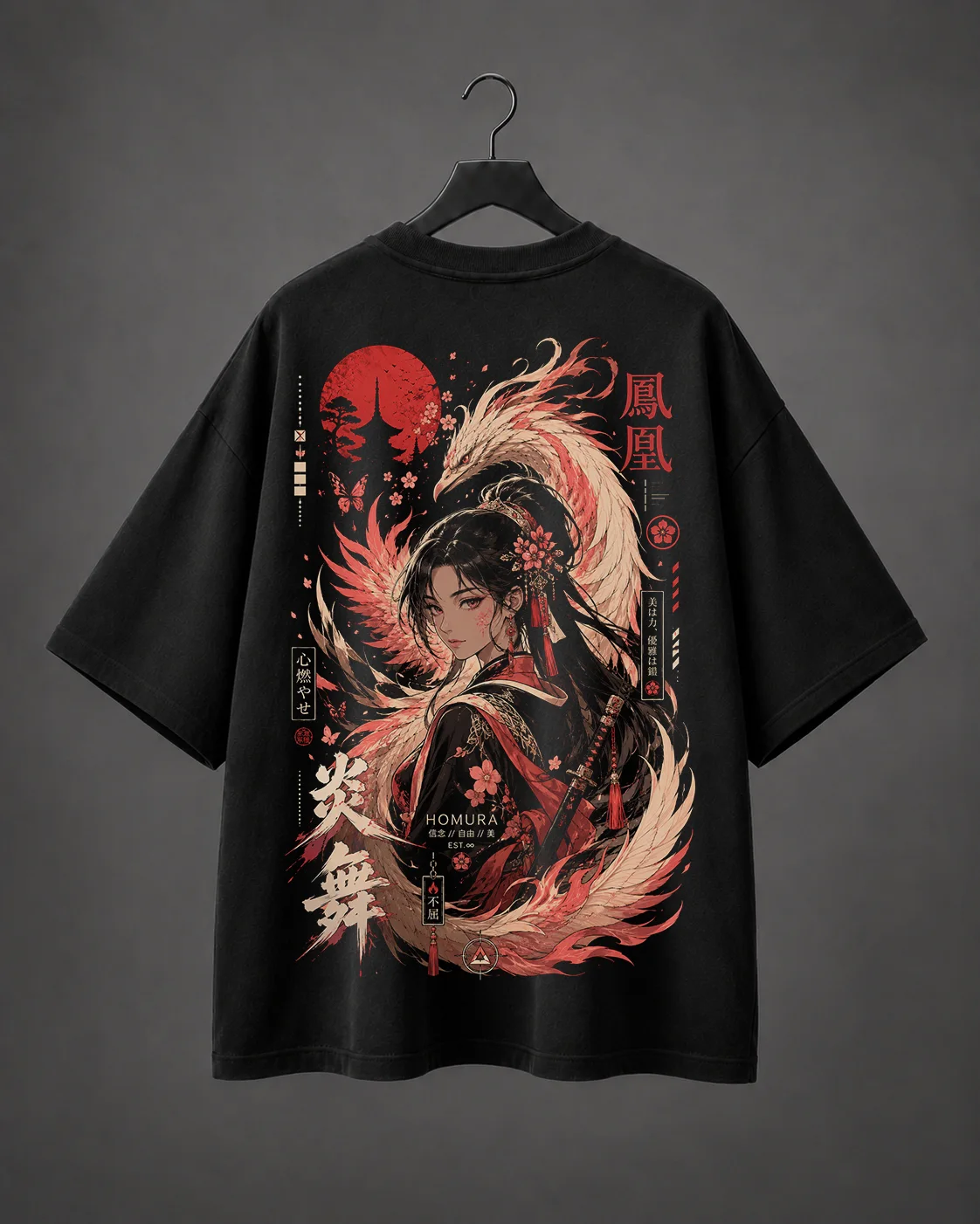 Camiseta Oversized Phoenix Bloom