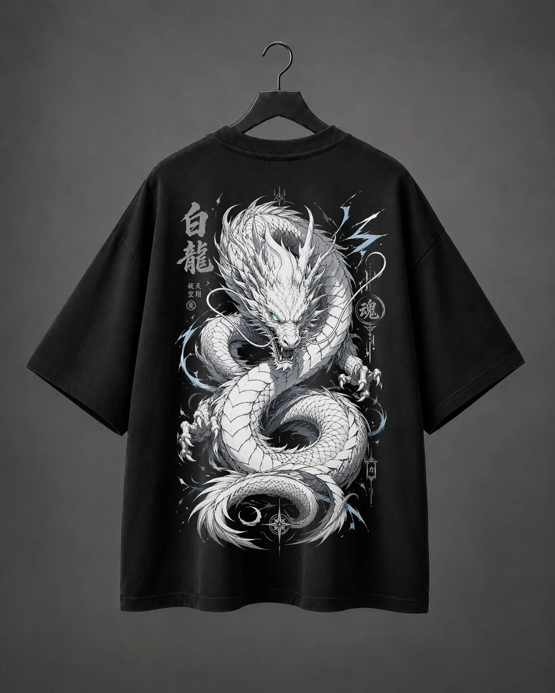 Camiseta Oversized White Dragon Soul