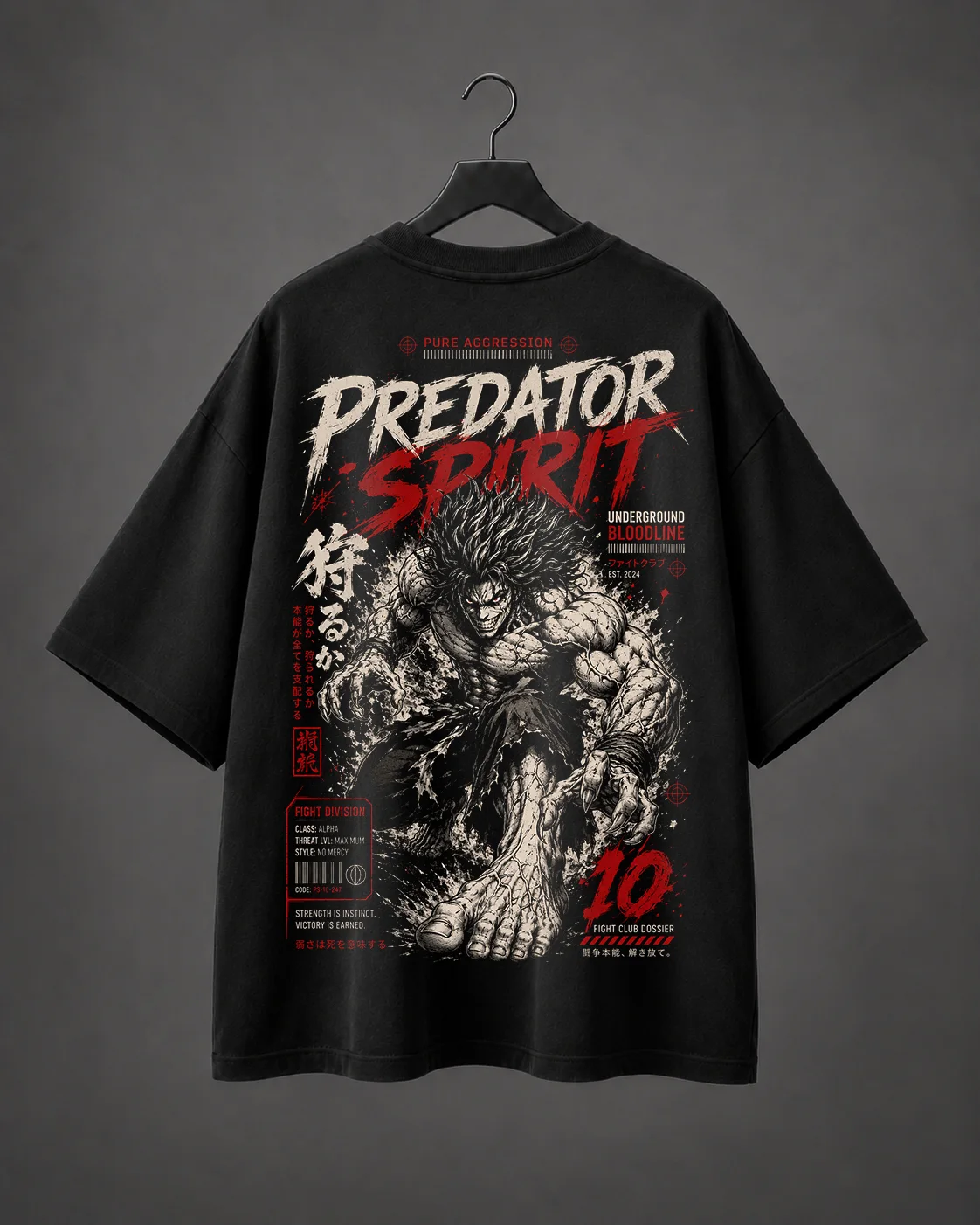 Camiseta Oversized Predator Spirit
