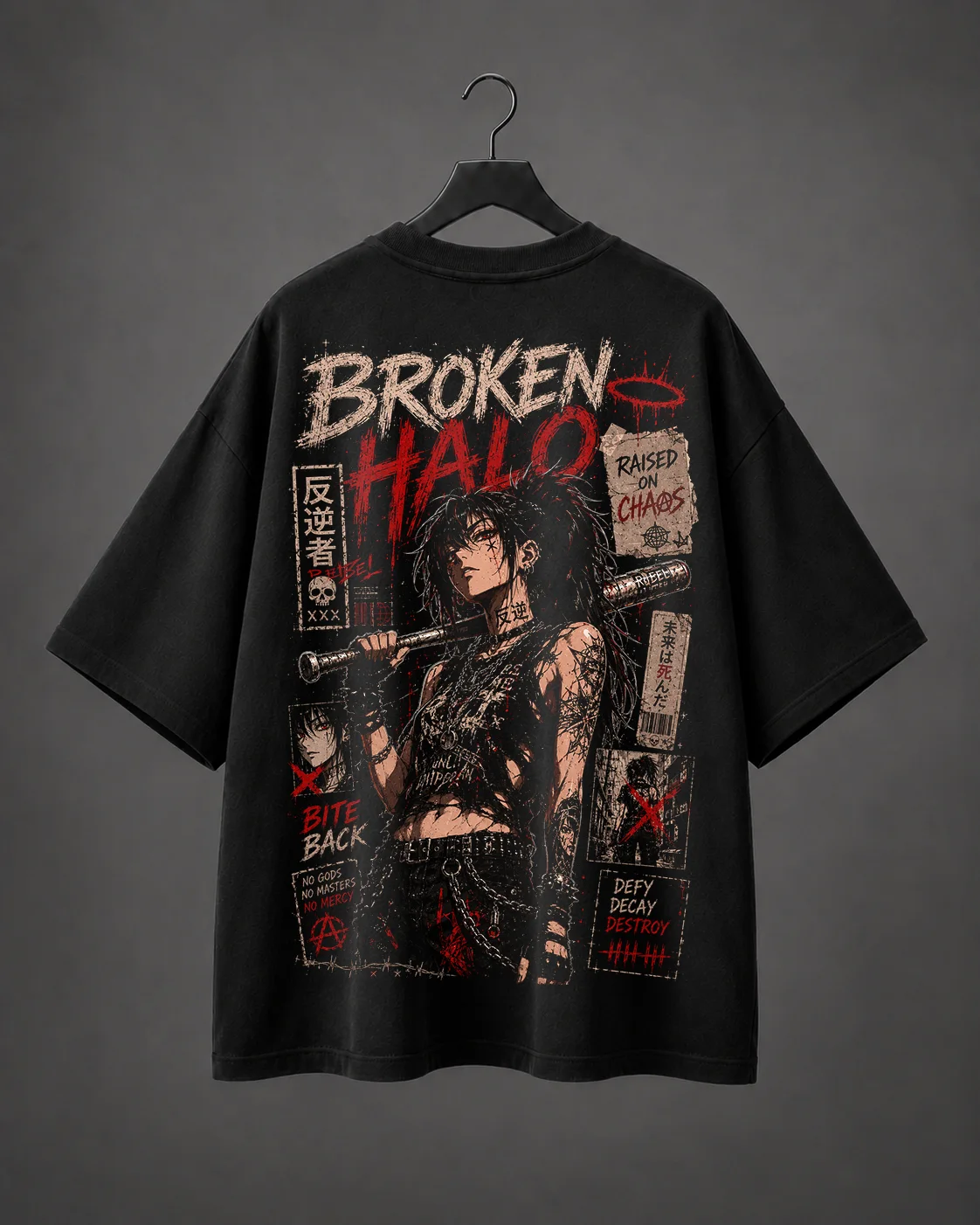 Camiseta Oversized Broken Halo